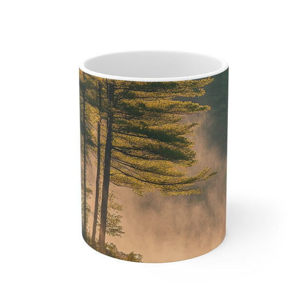 "Dawn Serenity Forest Lake Mug"