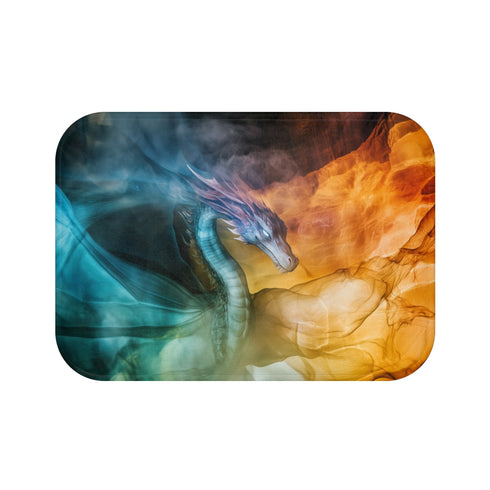 "Dazzling Dragons Glass Canyon Bath Mat"