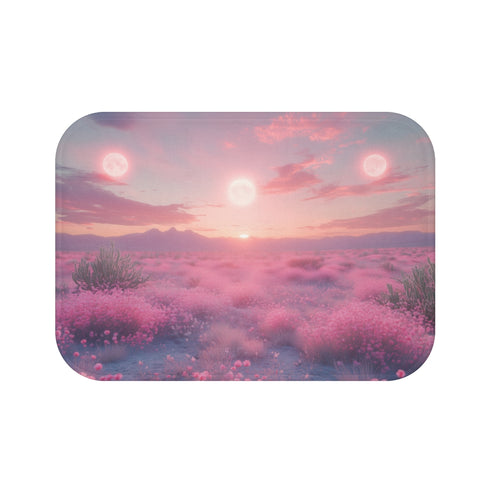 "Desert Bloom Bath Mat Rug"