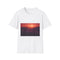 Desert Bloom Under Triple Suns Graphic Unisex Softstyle T-Shirt - Front View