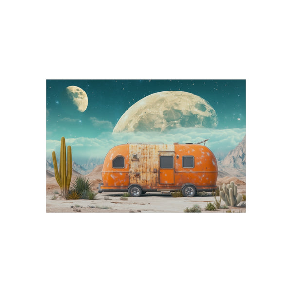 Desert Caravan Under Giant Moons