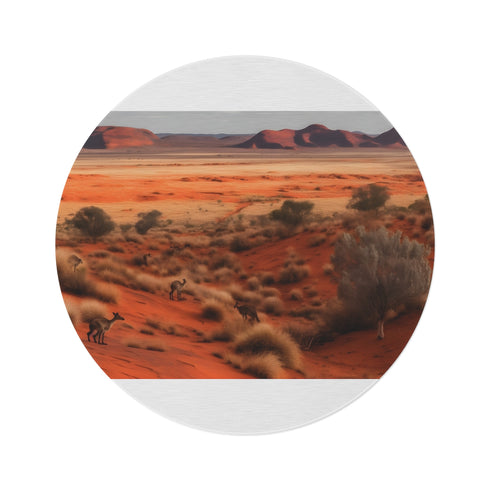 "Desert Dreamscape Round Rug"