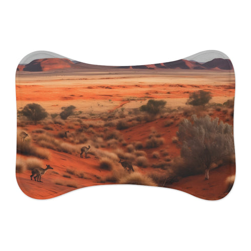 "Desert Oasis Pet Mat: Vivid Landscape Collection"