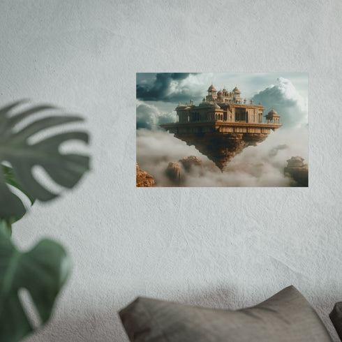 Desert Palace Hovering Amidst Storm