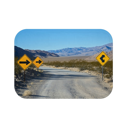 Desert Road-Themed Bath Mat Design