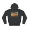 Desert Storm with Giant Sand Serpent Graphic Unisex College Hoodie - Jet Black Front