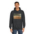 Desert Storm with Giant Sand Serpent Graphic Unisex College Hoodie - Lifestyle Model View