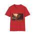 Desert Tower Carved from Lightning Graphic Unisex Softstyle T-Shirt - Red Variant
