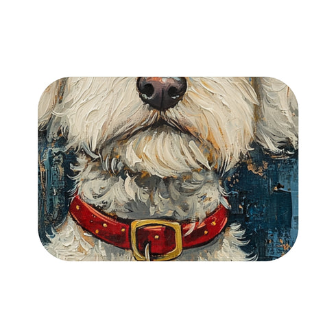 Detailed and Vibrant Oil Painting Luxury Memory Foam Bath Mat - Top View