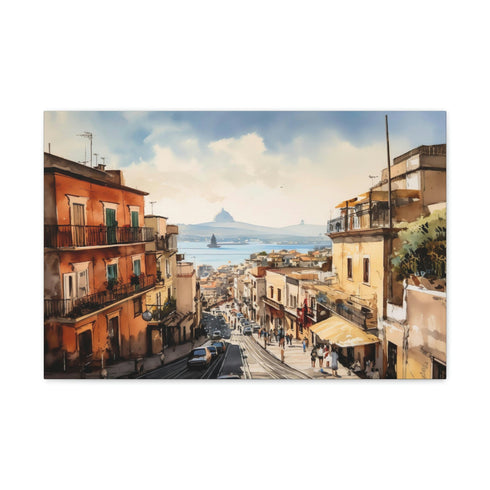 Captivating Napoli canvas print featuring Buitoni's allure, 8"x10" size.