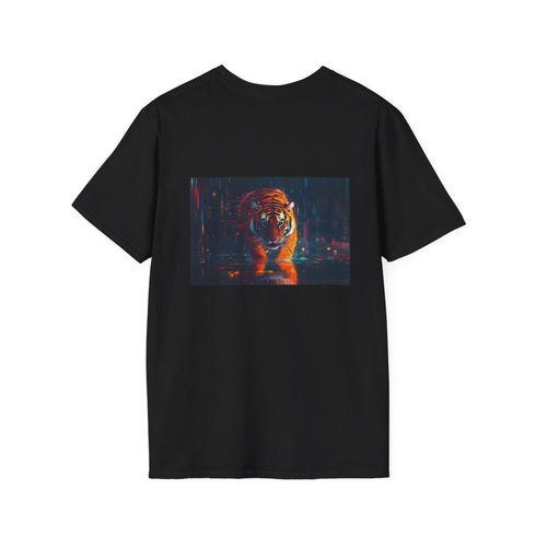 Digital Glitch Tiger Graphic T-shirt