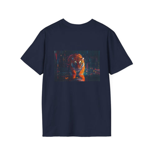 Digital Glitch Tiger Graphic T-shirt