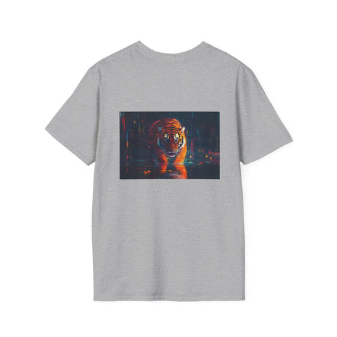 Digital Glitch Tiger Graphic T-shirt