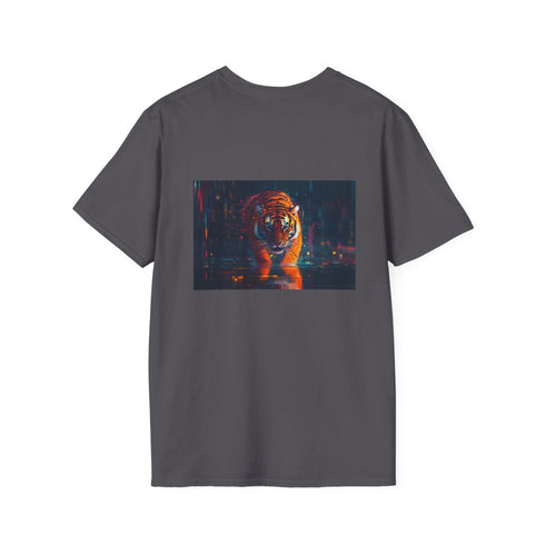 Digital Glitch Tiger Graphic T-shirt