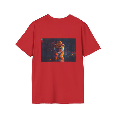 Digital Glitch Tiger Graphic T-shirt