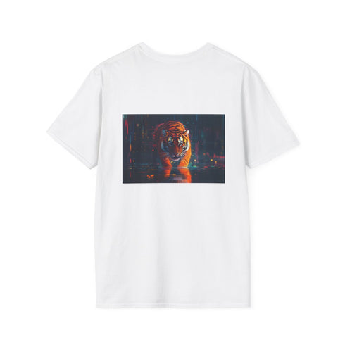 Digital Glitch Tiger Graphic T-shirt