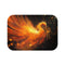 "Digital Phoenix Inspired Rebirth Bath Mat"
