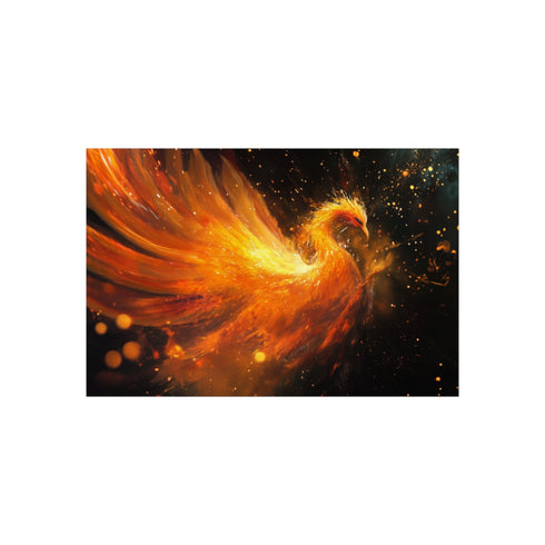 "Digital Phoenix Mid-Rebirth Dramatic Poster"