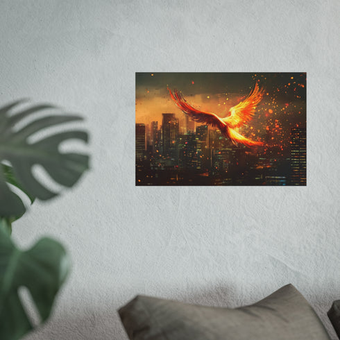 Digital Phoenixes Soar Above Urban