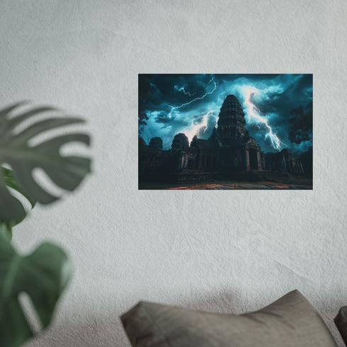 Digital Storm Engulfs Ancient Temple