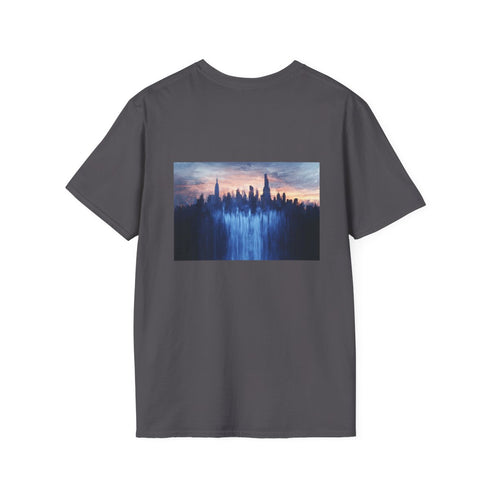 Digital Waterfall Cascading Skyline