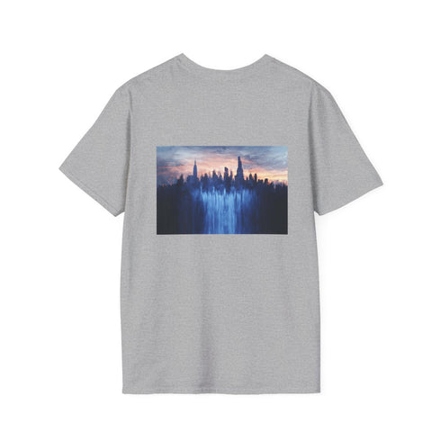 Digital Waterfall Cascading Skyline