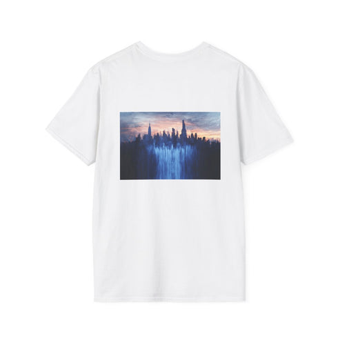 Digital Waterfall Cascading Skyline
