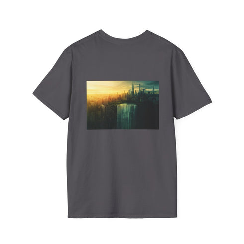 Digital Waterfall Skyline Tee Shirt