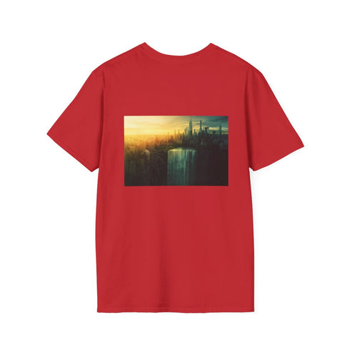 Digital Waterfall Skyline Tee Shirt
