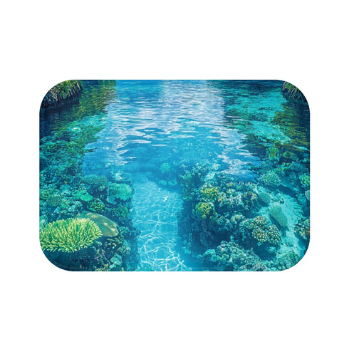 "Discover Fiji Dive-Inspired Bath Mat"