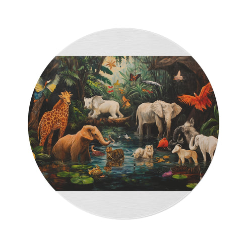 "Diverse Harmony Animal Round Rug"