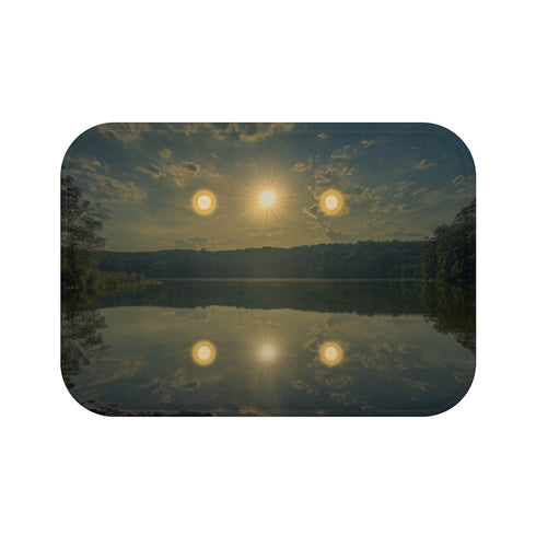 "Double Sun Mirrored Sky Bath Mat"