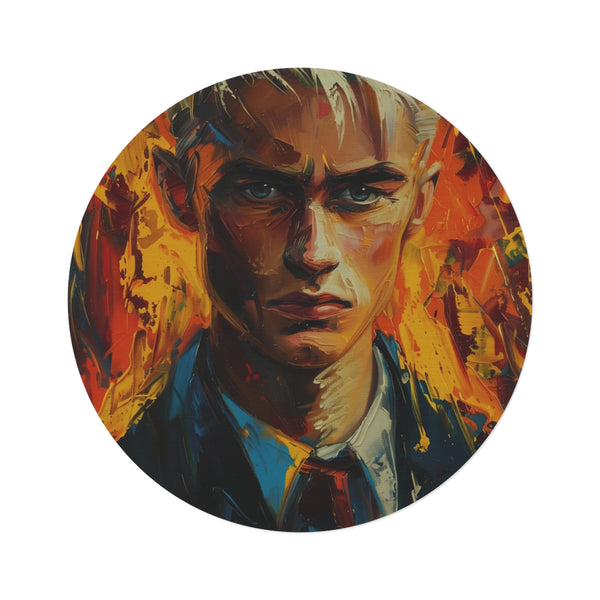 "Draco Malfoy Portrait Round Rug"