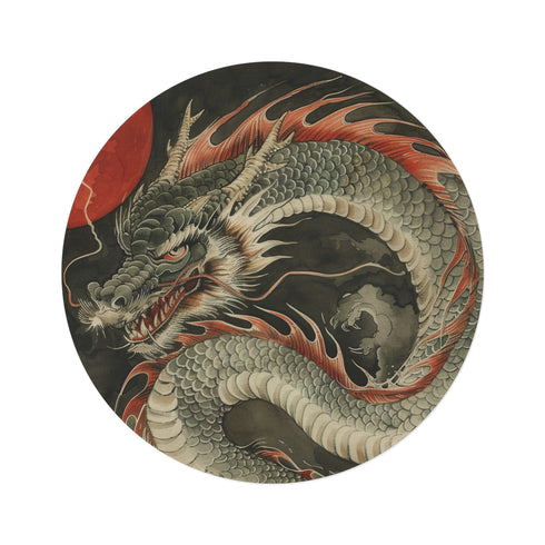 "Dragon Dance Round Rug"
