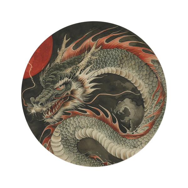 "Dragon Dance Round Rug"