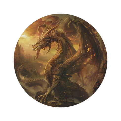 "Dragon Dreamland Round Rug"