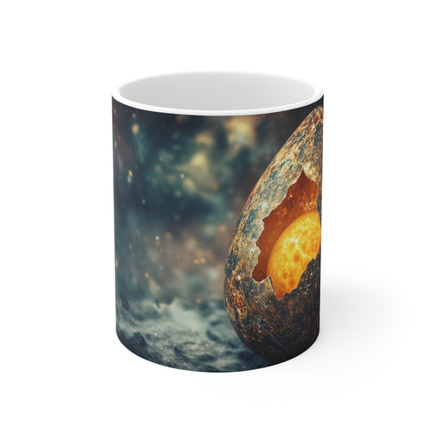 Dragon Egg Space-Themed Coffee Mug