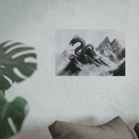 Dragon Encircling Majestic Mountain Peak