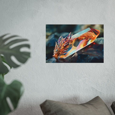 Dragon Flame Glass Prism Poster