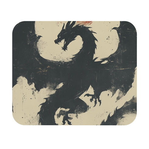 Dragon Flight Woodblock Mouse Pad