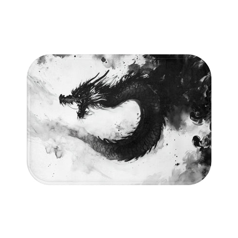 Dragon Ink Bath Mat Design
