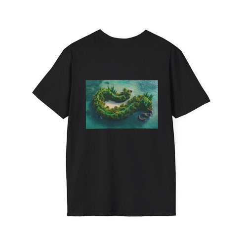 Dragon Island Tropical T-Shirt Design