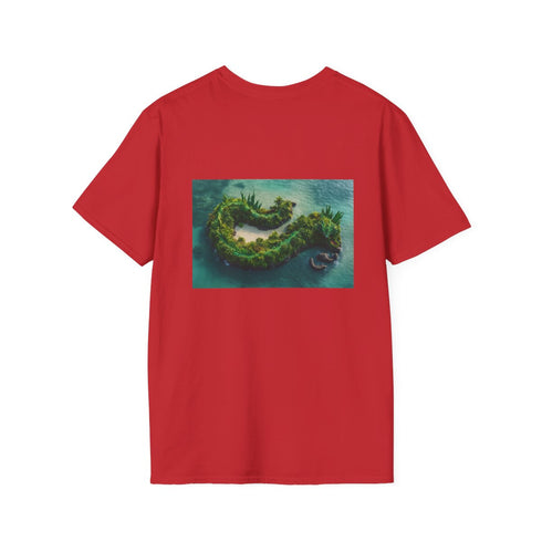 Dragon Island Tropical T-Shirt Design
