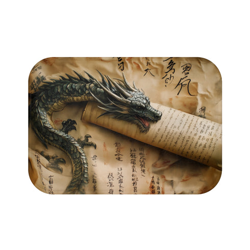 Dragon Print Bath Mat Design