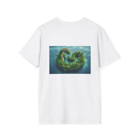 Dragon-Shaped Tropical Island T-Shirt