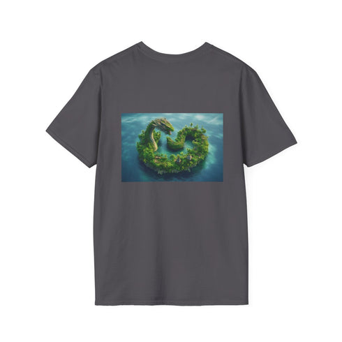 Dragon-Shaped Tropical Island T-Shirt