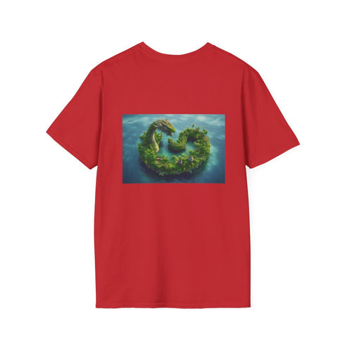 Dragon-Shaped Tropical Island T-Shirt