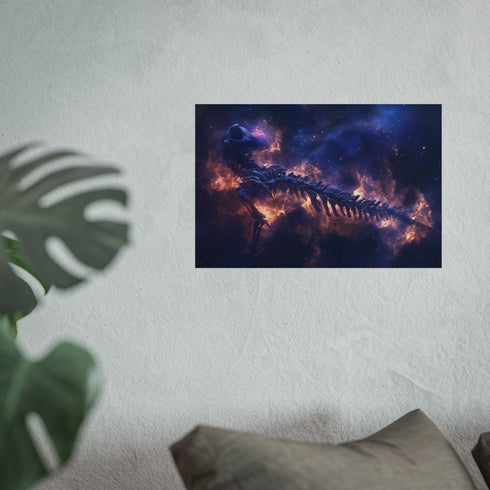 Dragon Skeleton Nebula Forming Poster