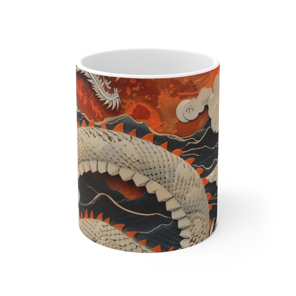 "Dragon Soaring Japanese Coffee Mug"