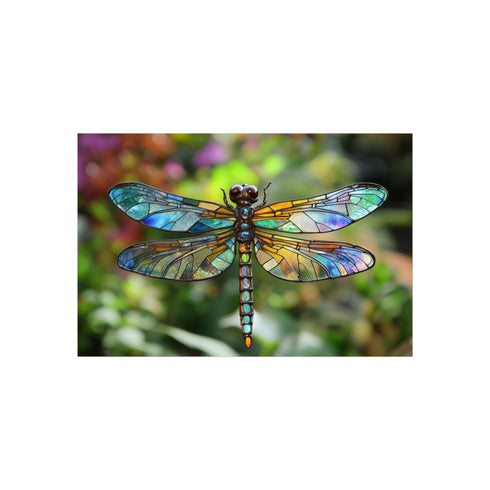 Dragonfly with Stained Glass Wings